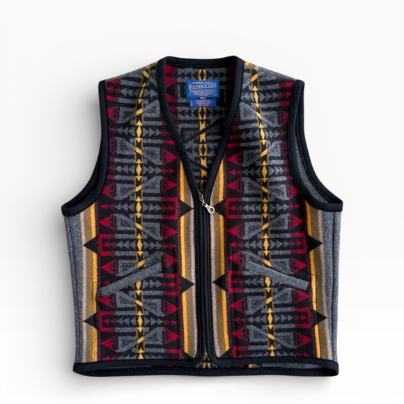 Pendleton Other - VTG Pendleton High Grade Westernwear Wool Vest Southwestern Aztec M Made in USA